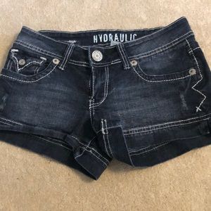 Dark Jean Shorts